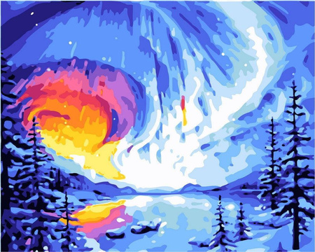 Światło polarne Obraz Do Malowania Po Numerach