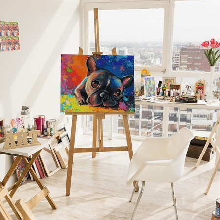 Kolorowy Buldog Malowanie po Numerach