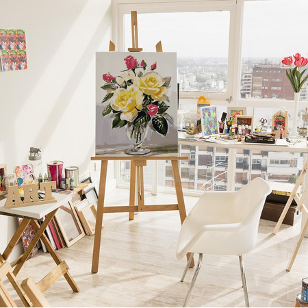 Żółte róże Obraz Do Malowania Po Numerach