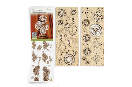 Steampunk Zegar Model mechaniczny do składania
