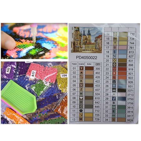 5D Kwiatowy Jeleń Diamond Painting Mozaika 40x30 cm