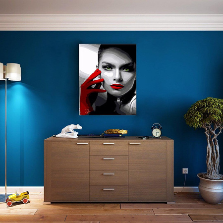 Dziewczyna z zielonymi oczami Obraz Do Malowania Po Numerach