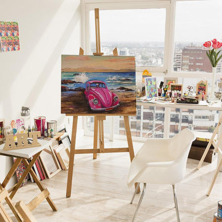 Samochód nad morzem Obraz Do Malowania Po Numerach