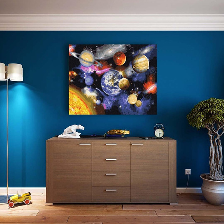 Nieznane obszary kosmosu Obraz Po Numerach Bez Ramy