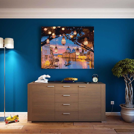 Lampki nocne Wenecji Malowanie po numerach 40x50 cm