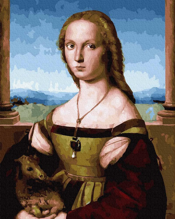 Rafael Santi Dama z jednorożcem Malowanie po numerach