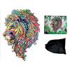 Drewniane Puzzle Lew Z Elementami Zwierząt 150 el. Rozmiar 460х320 mm