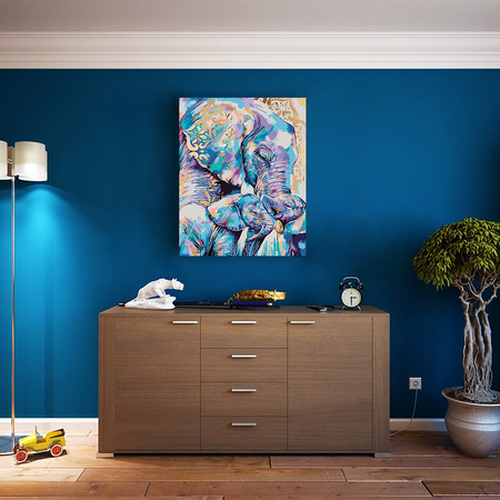 Rodzina Słoni Obraz Do Malowania Po Numerach