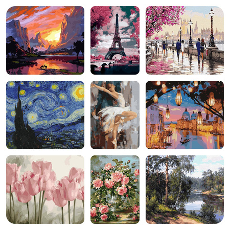 Gwiaździsta Noc nad Rodanem. Van Gogh Malowanie po numerach