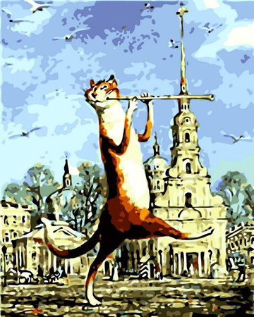 Wróżka kot Obraz Do Malowania Po Numerach