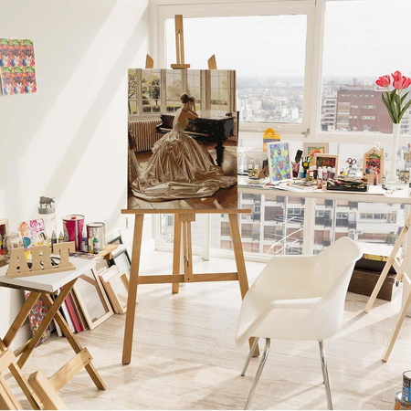 Dziewczyna przy fortepianie 40x50 Malowanie Po Numerach