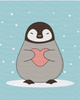 Pingwin z serduszkiem Obraz Do Malowania Po Numerach