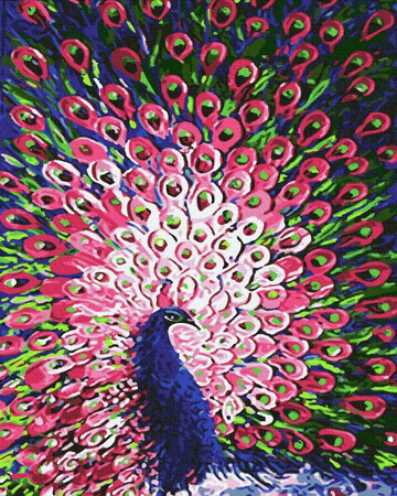 Czcigodny Paw Malowanie po Numerach