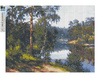 Mozaika Diamentowa 5D Bez Ramy Leśna Rzeka Potok 30x40 Haft Diamentowy