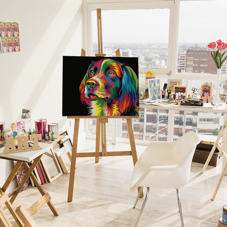 Piesek Kolorowy Proste Malowanie Po Numerach