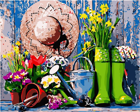 Zestaw ogrodnika Obraz Do Malowania Po Numerach