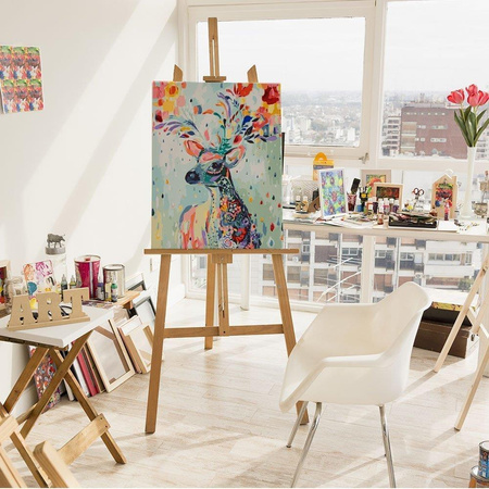 Kwiatowy Jeleń Obraz Po Numerach Bez Ramy