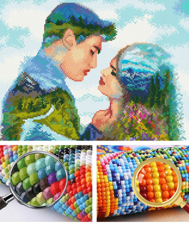 5D Cafe na nabrzeżu Diamond Painting Mozaika 40x50 cm