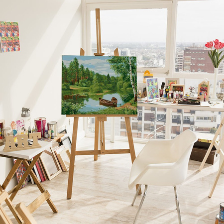 Pejzaż Leśny Malowanie po numerach