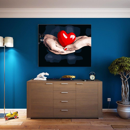 Serce w rękach Obraz Do Malowania Po Numerach