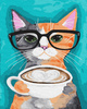 Kot i Latte Malowanie Po Numerach