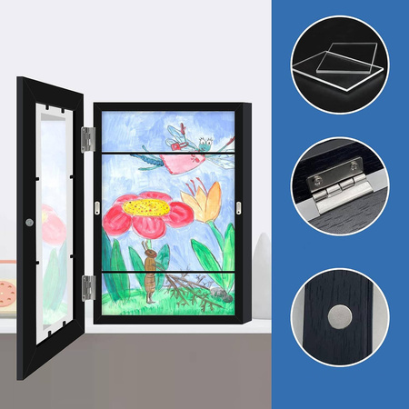 kids art frame black