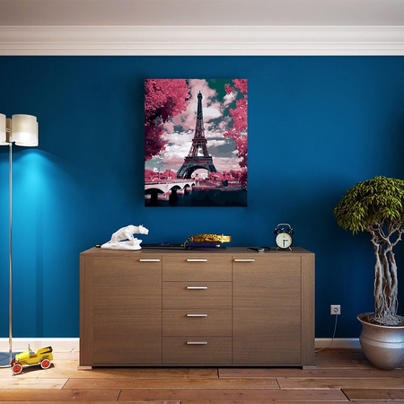 Romantyczna Wieża Eiffla Malowanie po numerach