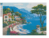 Mozaika Diamentowa 5D Bez Ramy Grecka Środziemnomorska Zatoka 30x40 Haft Diamentowy