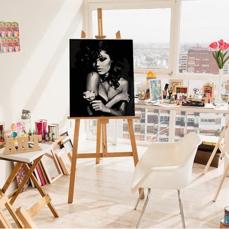 Czarno-biały portret Obraz Do Malowania Po Numerach