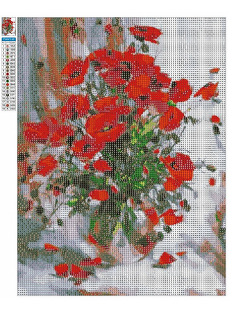 Mozaika Diamentowa 5D Bez Ramy Maki 30x40 Haft Diamentowy