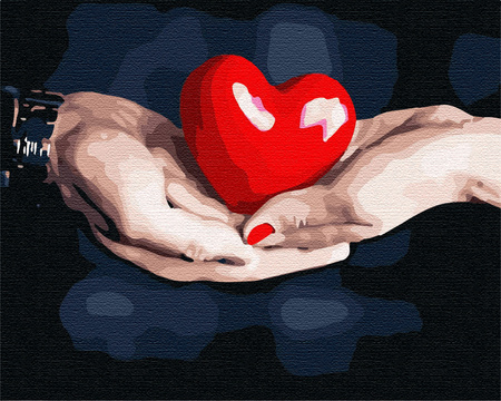 Serce w rękach Obraz Do Malowania Po Numerach