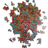 WOOD PUZLE Drewniane Puzzle Lew Z Elementami Zwierząt 127 el. Rozmiar 316x417 mm