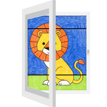 kids art frame white