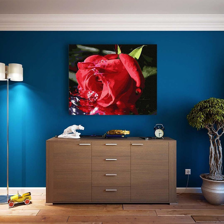 Delikatny pąk róży Malowanie po numerach