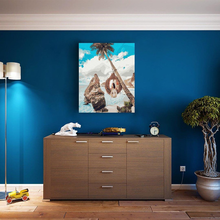 Dziewczyna na rajskich wyspach Malowanie po Numerach