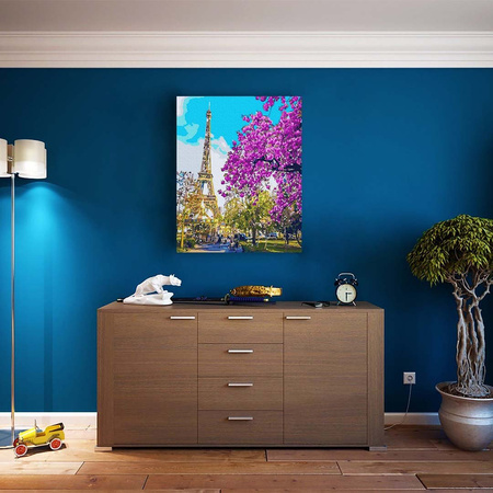 Kwitnący Paryż Malowanie po numerach