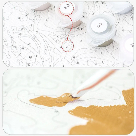 Kolorowy Lew 40x30 cm Proste Malowanie Po Numerach