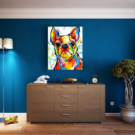 Jasny buldog Obraz Do Malowania Po Numerach