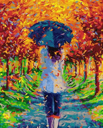 Jesienny spacer w parku Malowanie Po Numerach
