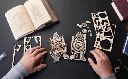 Stara Wieża Zegarowa Puzzle 3d Drewniany Model Do Składania