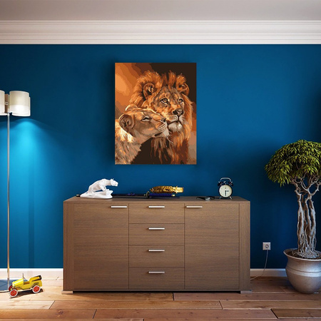 Król Lew i Nala Malowanie Po Numerach