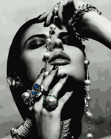 Dziewczyna z naszyjnikiem Malowanie po numerach