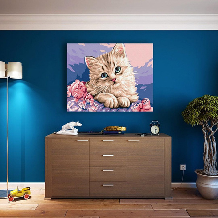 Niebieskooki Kotek Obraz Do Malowania Po Numerach