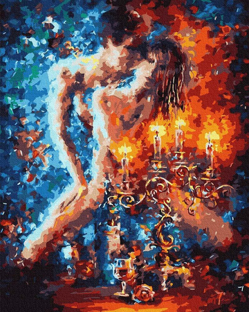 Razem przy świecach 40x50 Malowanie po numerach