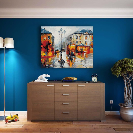 Uliczki skąpane w deszczu Malowanie po numerach