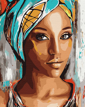 Spojrzenie Brązowych Oczu Malowanie Po Numerach