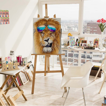 Lew w okularach Malowanie po numerach