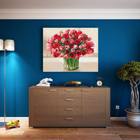 Bukiet tulipanów dla Twojej ukochanej Obraz Do Malowania Po Numerach