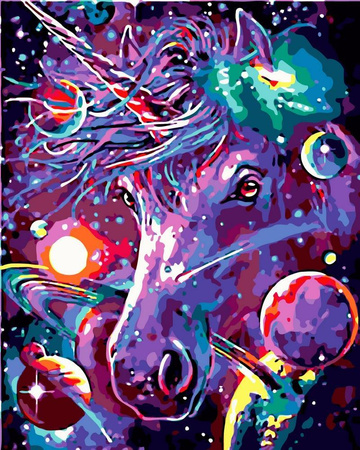 Kosmiczny jednorożec Obraz Do Malowania Po Numerach