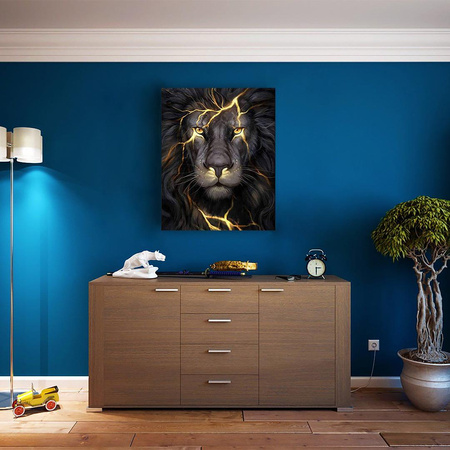 Ciemny lew Obraz Do Malowania Po Numerach